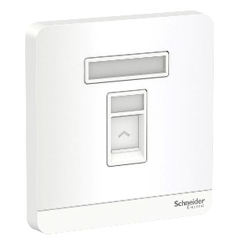 1G RJ45 Data Cat6, Shuttered, White