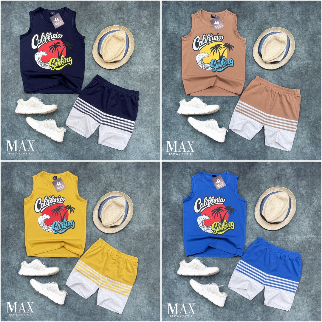 [SIZE ĐAI+CỒ] SÉT BỘ THUN SÁT NÁCH C.A.L.I.F.O.R.N.I.A