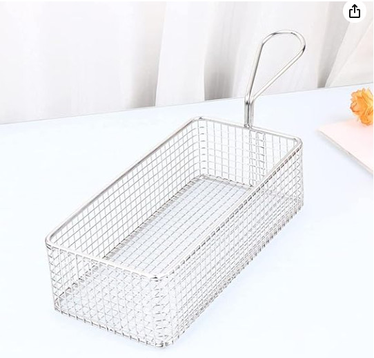 Rổ đựng khoai tây chiên tay cầm giọt nước - giỏ chiên nhúng thực phẩm inox 304