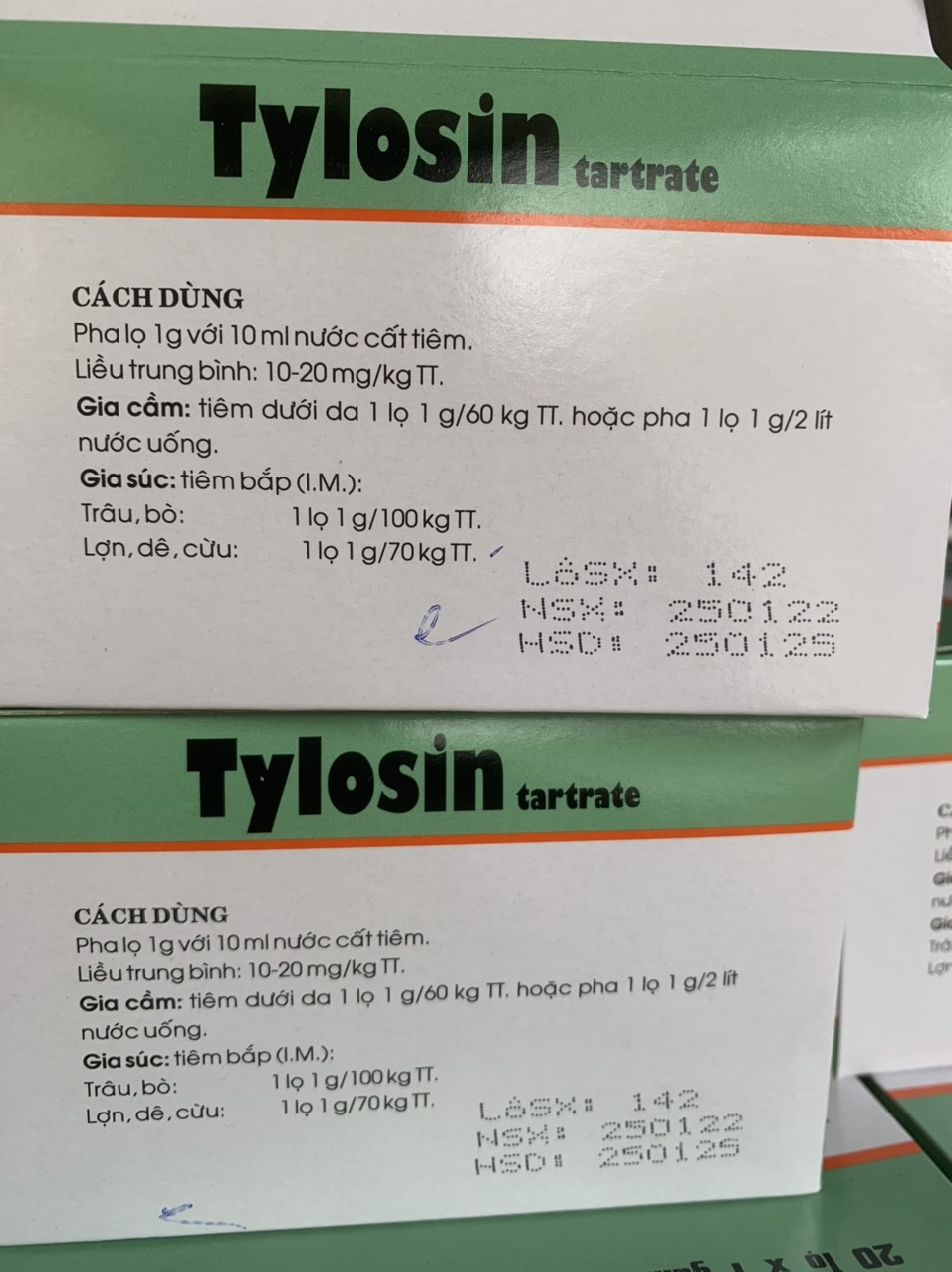Bột TYLOSIN tartrate 1g Hanvet