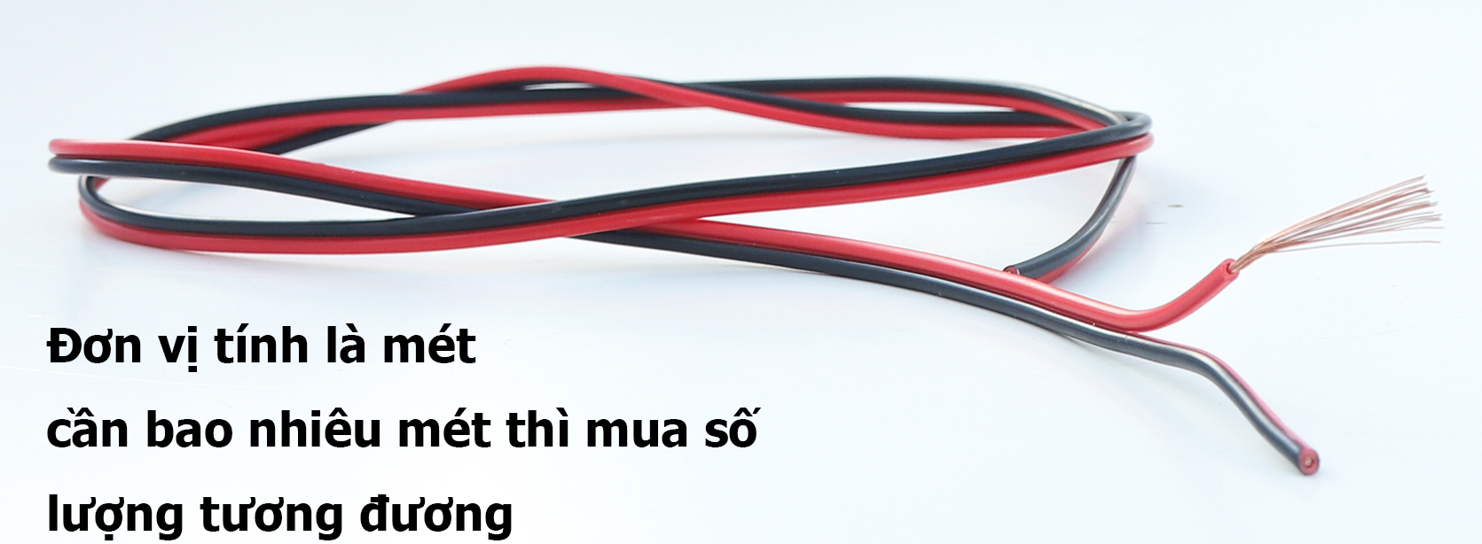 Dây điện đôi đỏ đen  1 mét