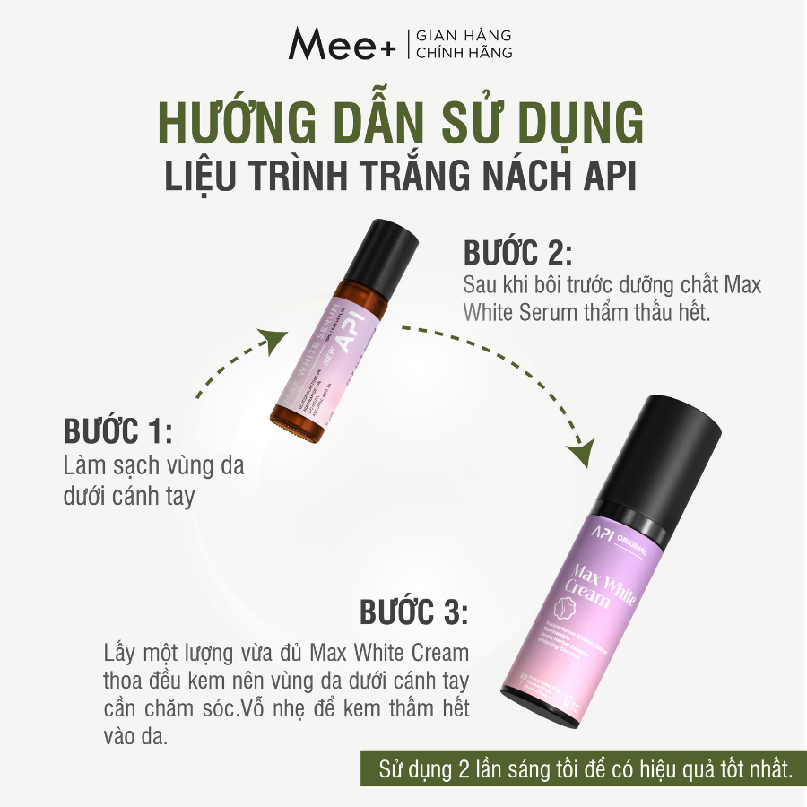 Lăn nách API Serum giảm thâm khử mùi nách API Mee Natural