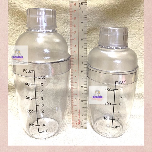 Bình lắc shaker nhựa shaker dung tích 550ml và 750ml - dụng cụ pha chế