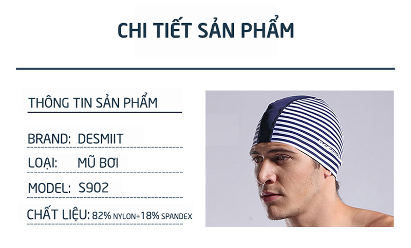 Desmiit nylon men swimming cap S902