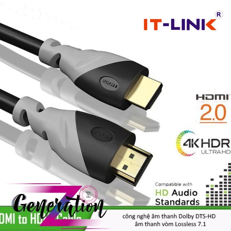 Bảng giá Cáp HDMI 2.0 lõi thuần đồng mạ vàng hai đầu it-link dài 1.5m - 10m, cam kết hàng đúng mô tả, chất lượng đảm bảo an toàn đến sức khỏe người sử dụng, đa dạng mẫu mã Phong Vũ