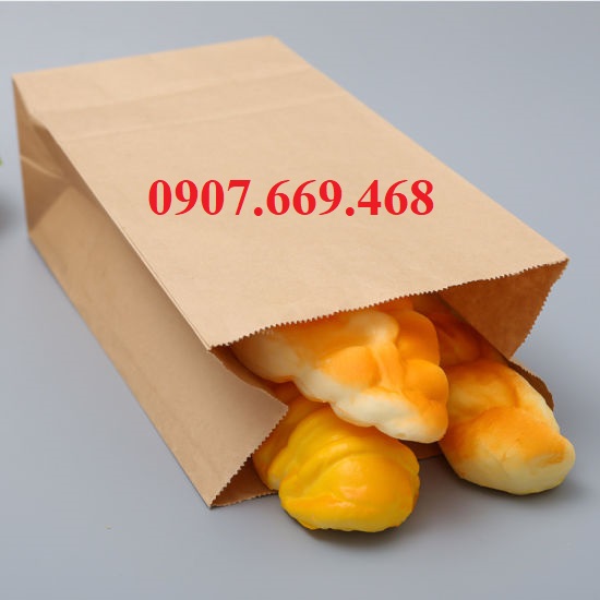 Túi giấy kraft nâu đựng thực phẩm take away ( 200 túi)