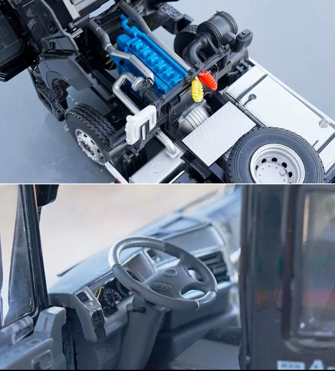 Xe mô hình đầu kéo container JAC A5 hợp kim 1:24