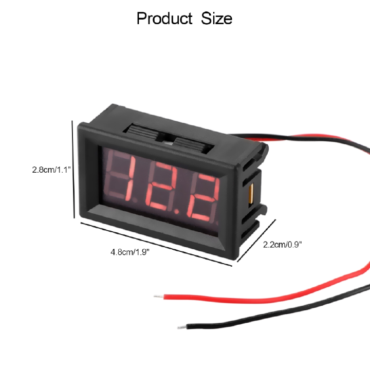 [HCM]Vôn kế Điện Tử Led Hiển thị 0-100VDC - 3 dây