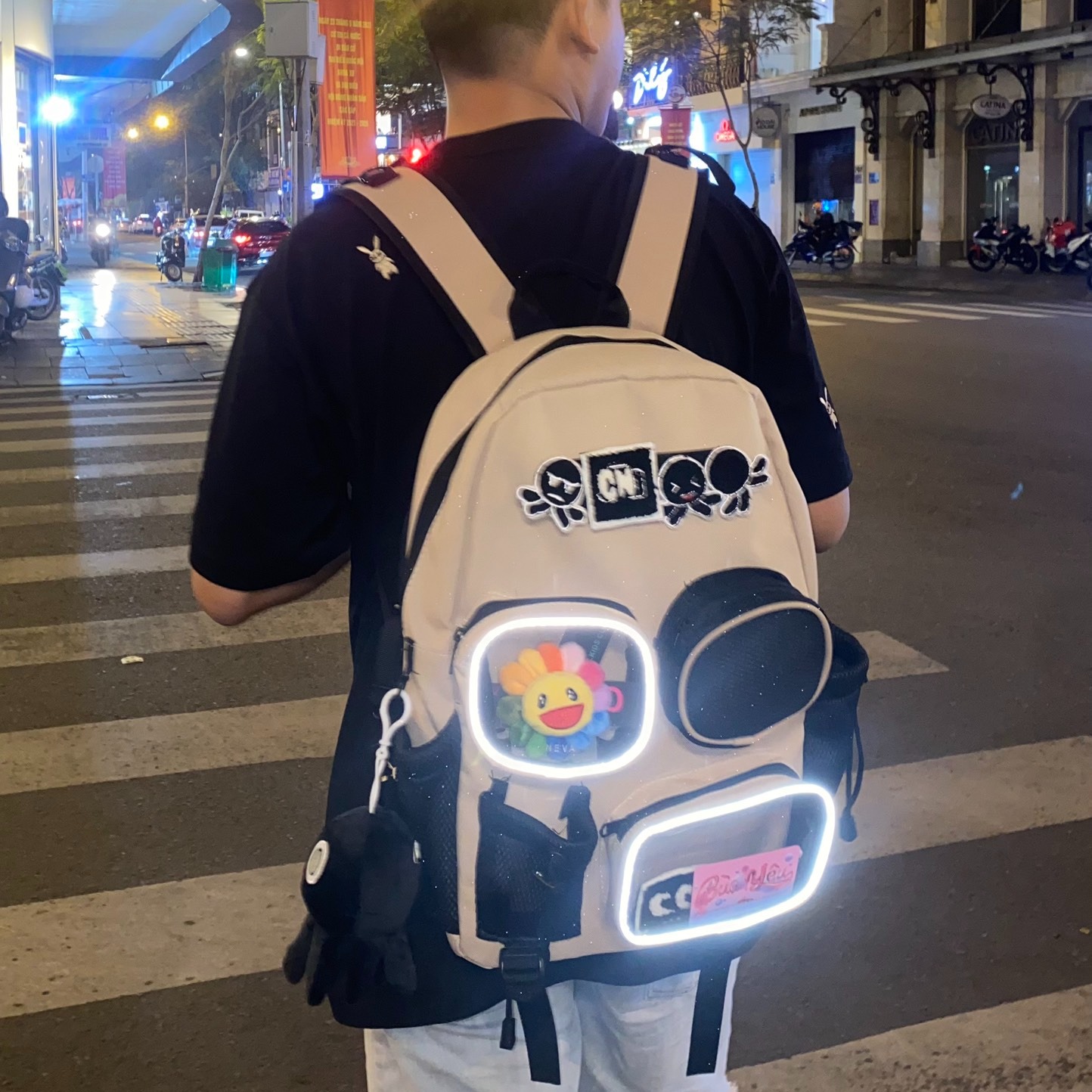 [HCM]Balo phản quang Colkids Club SS6 Cream [ Full Tag + GIấy thơm + ticker dán ]