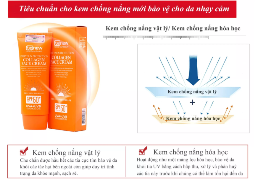 [MIỄN SHIP] Kem Chống Nắng Cao Cấp Hàn Quốc Dành Cho Da Mặt Benew Collagen Daily Sun Protection Face Cream 70ml - Bảo Vệ Da, Nâng Tone, Thấm Nhanh Không Bết Dính Dara Authentic