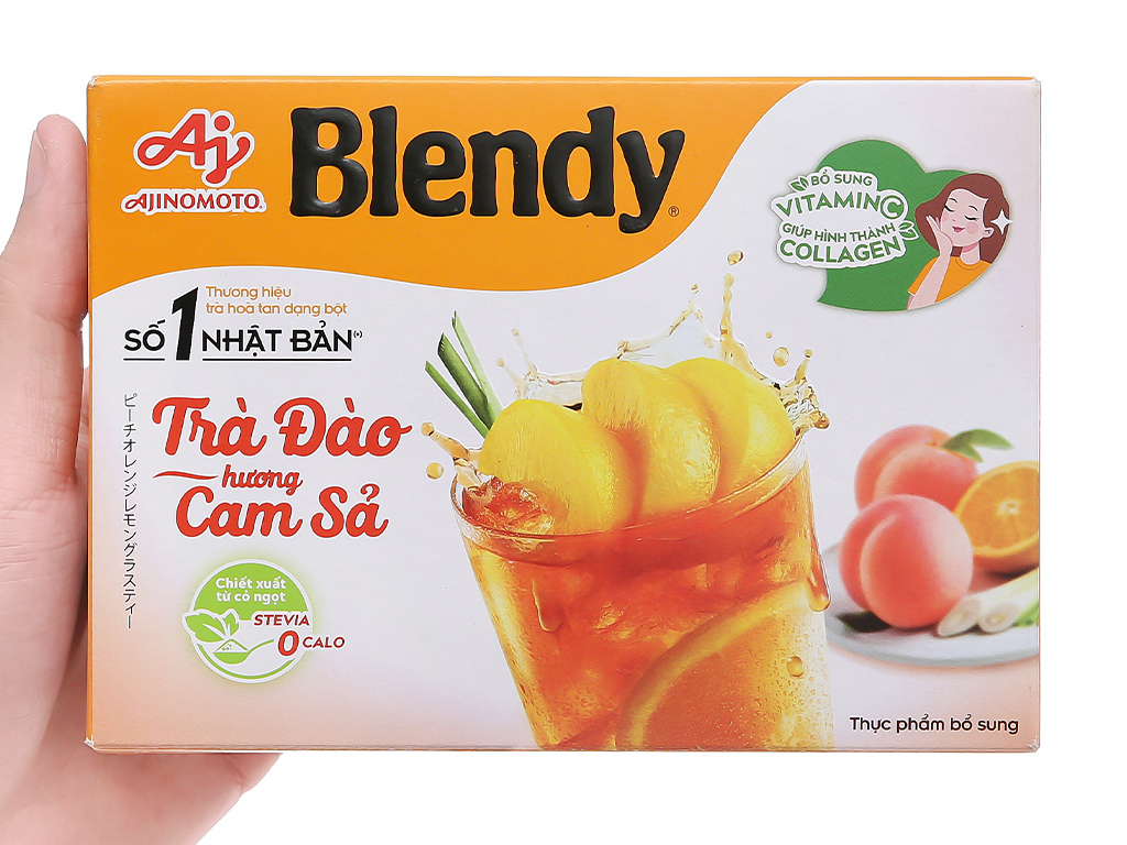 TRÀ ĐÀO CAM XẢ BLENDY  HỘP 8 GÓI x 11GR - 70755