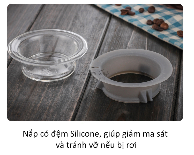 Bình lắc cafe cà phê có ngấn thuỷ tinh bình mây bình pour over bình pha chế bình lắc coffee server