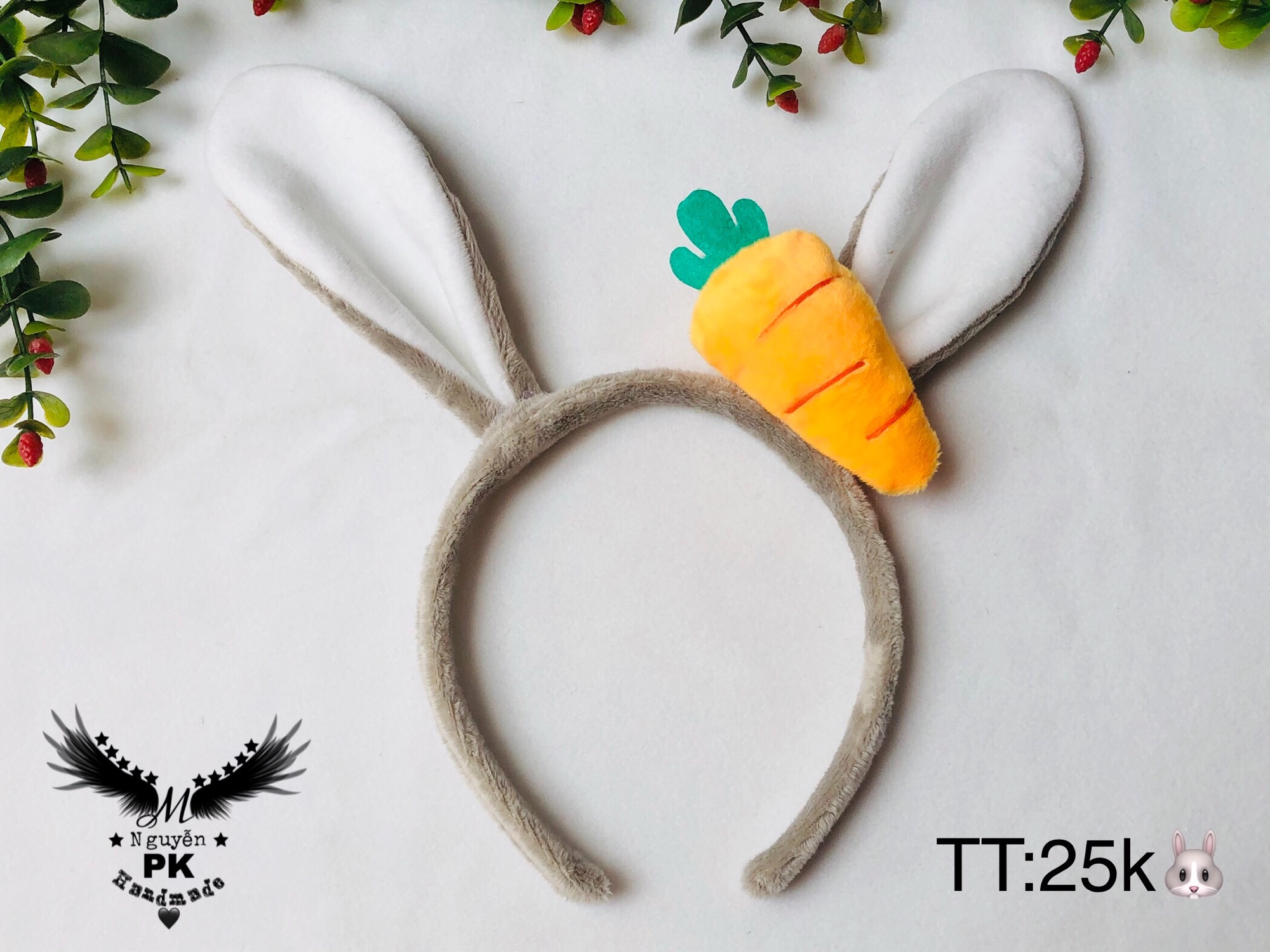 Cài tóc tai thỏ cà rốt 🥕