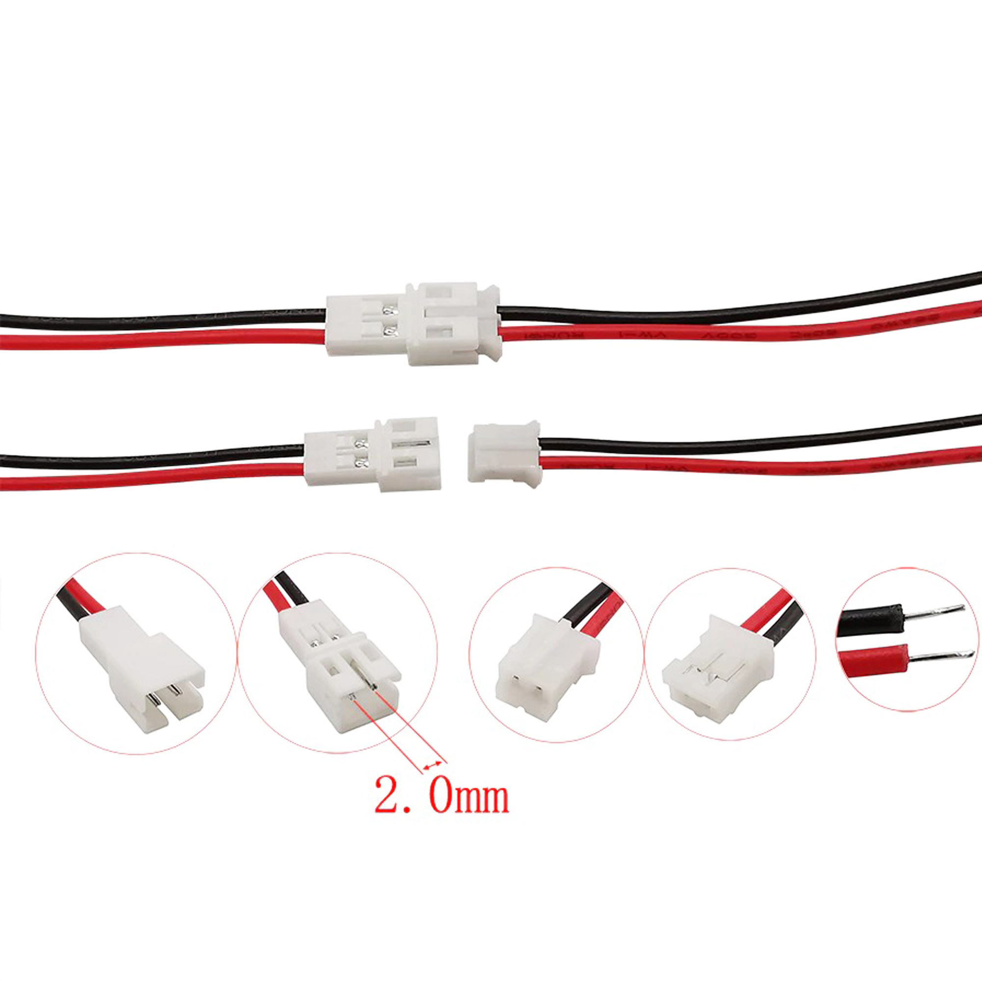 Cặp dây Bus PH2.0mm dài 40cm 2P/3P/4P/5P/6P