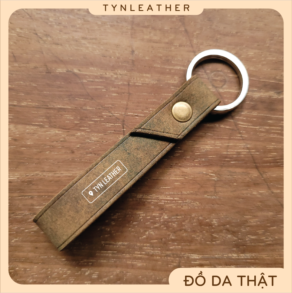 [100% Genuine Cow Leather] Genuine Leather Keychains, Handmade Leather Keychains