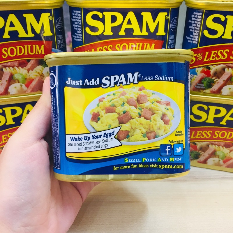 [Chính hãng] Thịt Hộp Mỹ Spam 25% Less Sodium - 340g