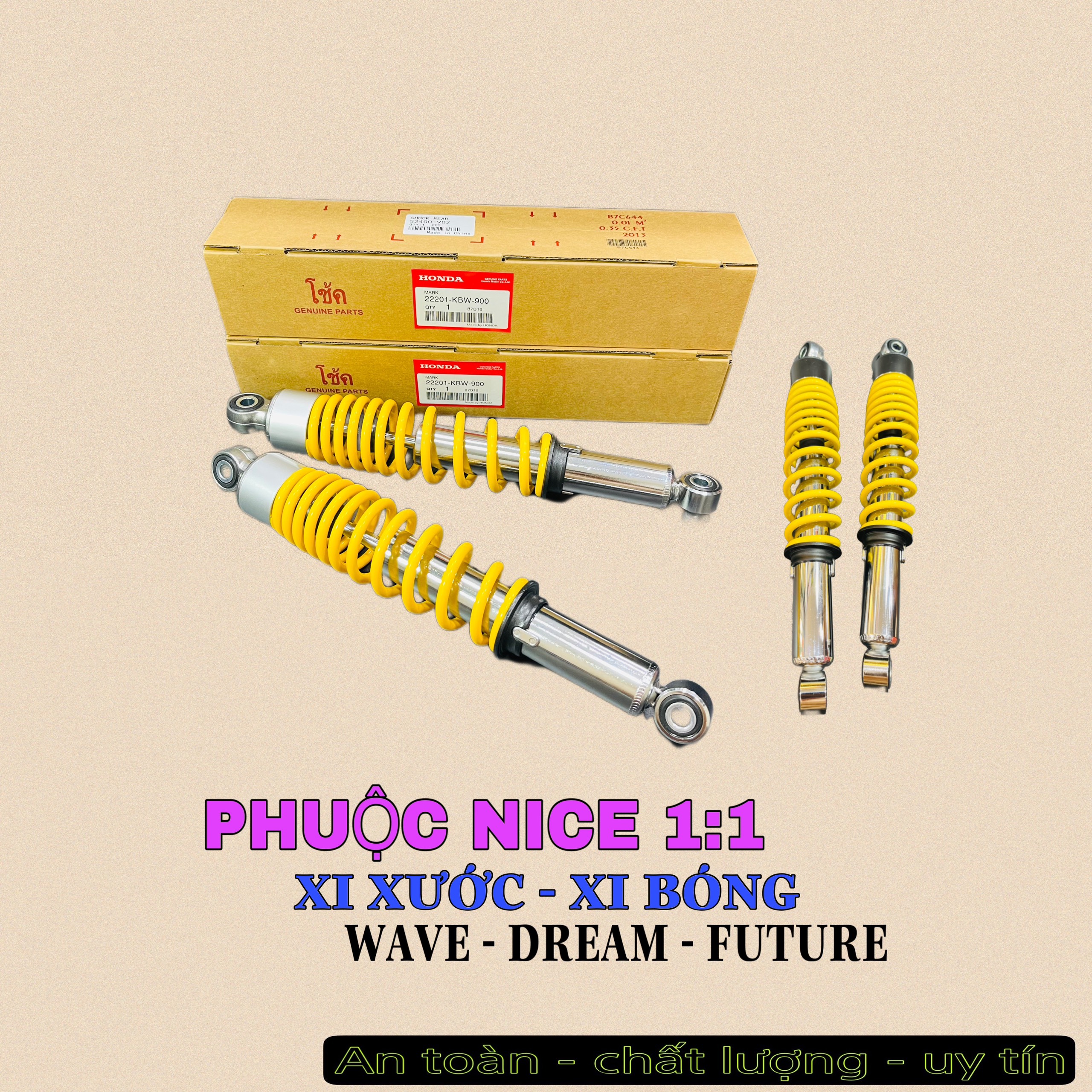 Phuộc NICE 1:1 WAVE, DREAM, FUTURE chuẩn như zin