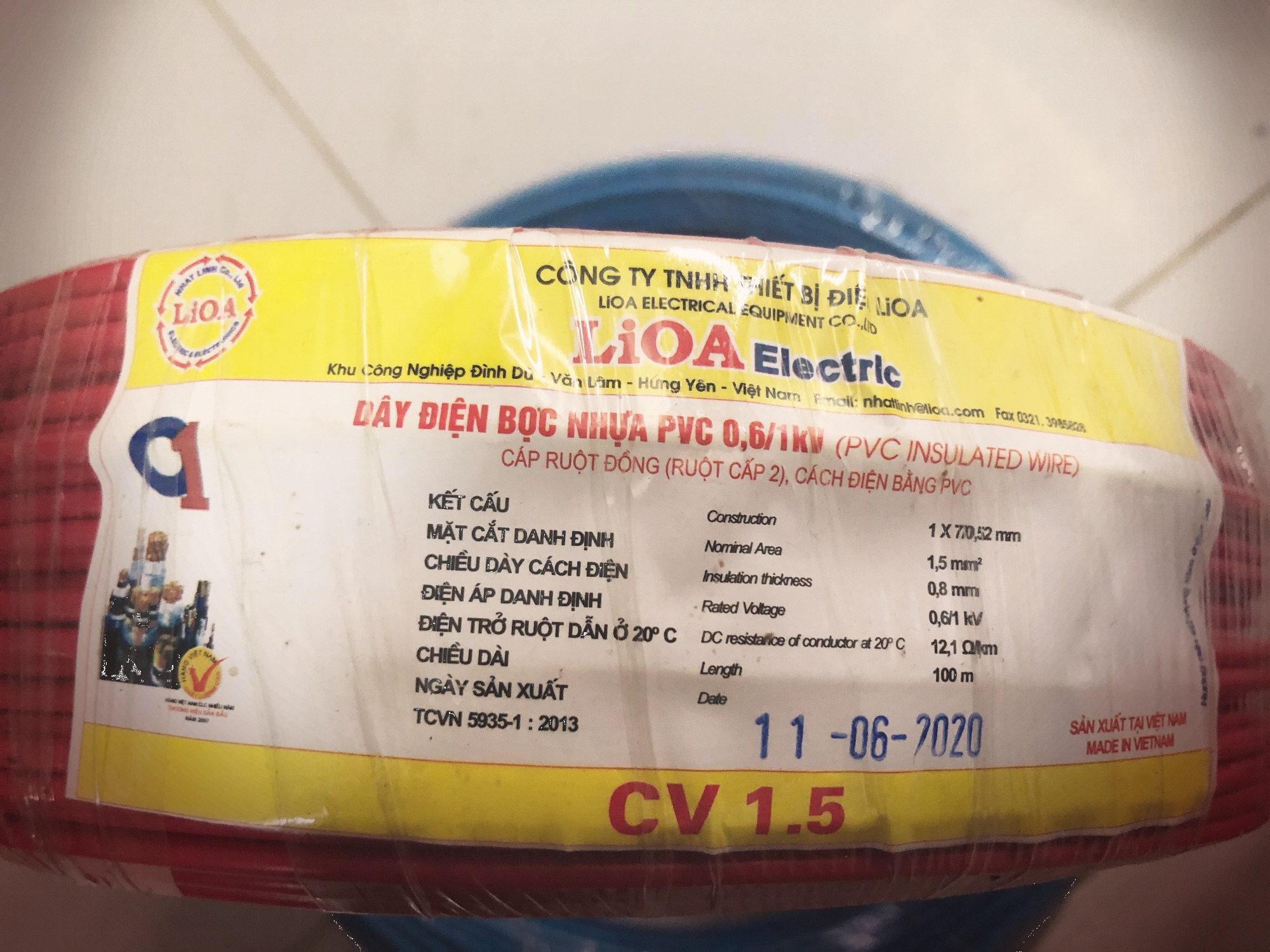 [HCM]Dây điện đơn cadivi và lioa 1.5