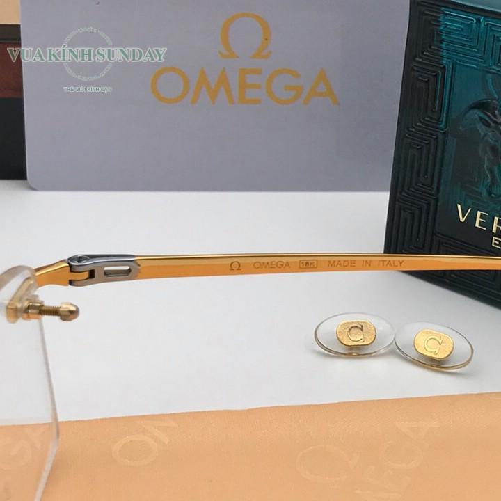 Gọng kính cận titanium mạ vàng 18k omega TT24