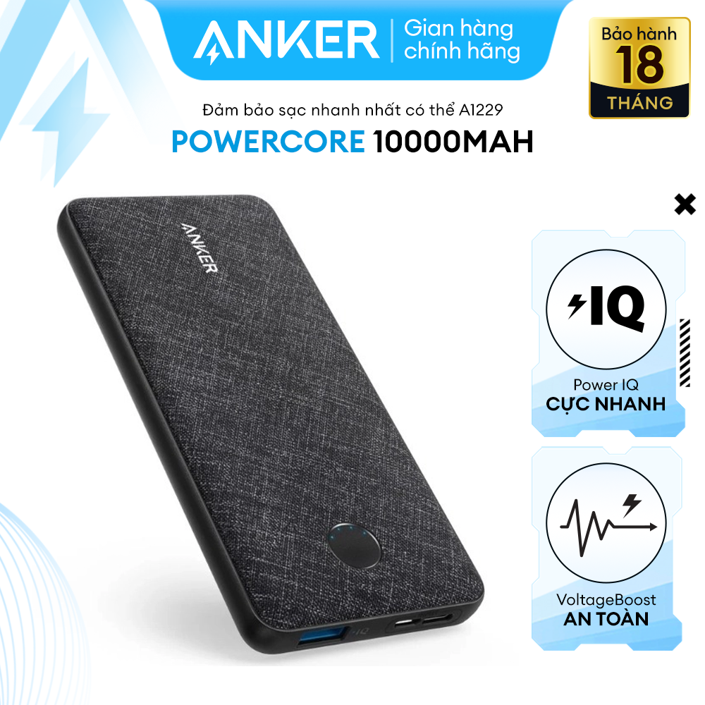 Sạc dự phòng ANKER PowerCore Slim 10000mAh - A1229