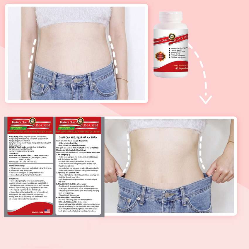 Giảm cân Doctor’s Choice SLIM &SLIM [Giúp giảm cân hiệu quả và an toàn]