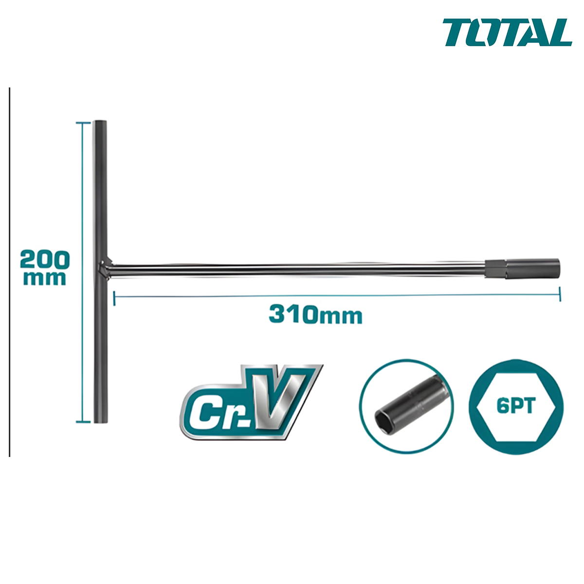 Chìa vặn chữ T 8mm TOTAL THTSWB0801