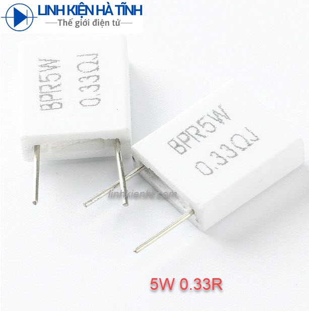 10 cái trở 5w 0.33r trở sứ 5w 0.33r 5w 0.33 ohm loại đứng
