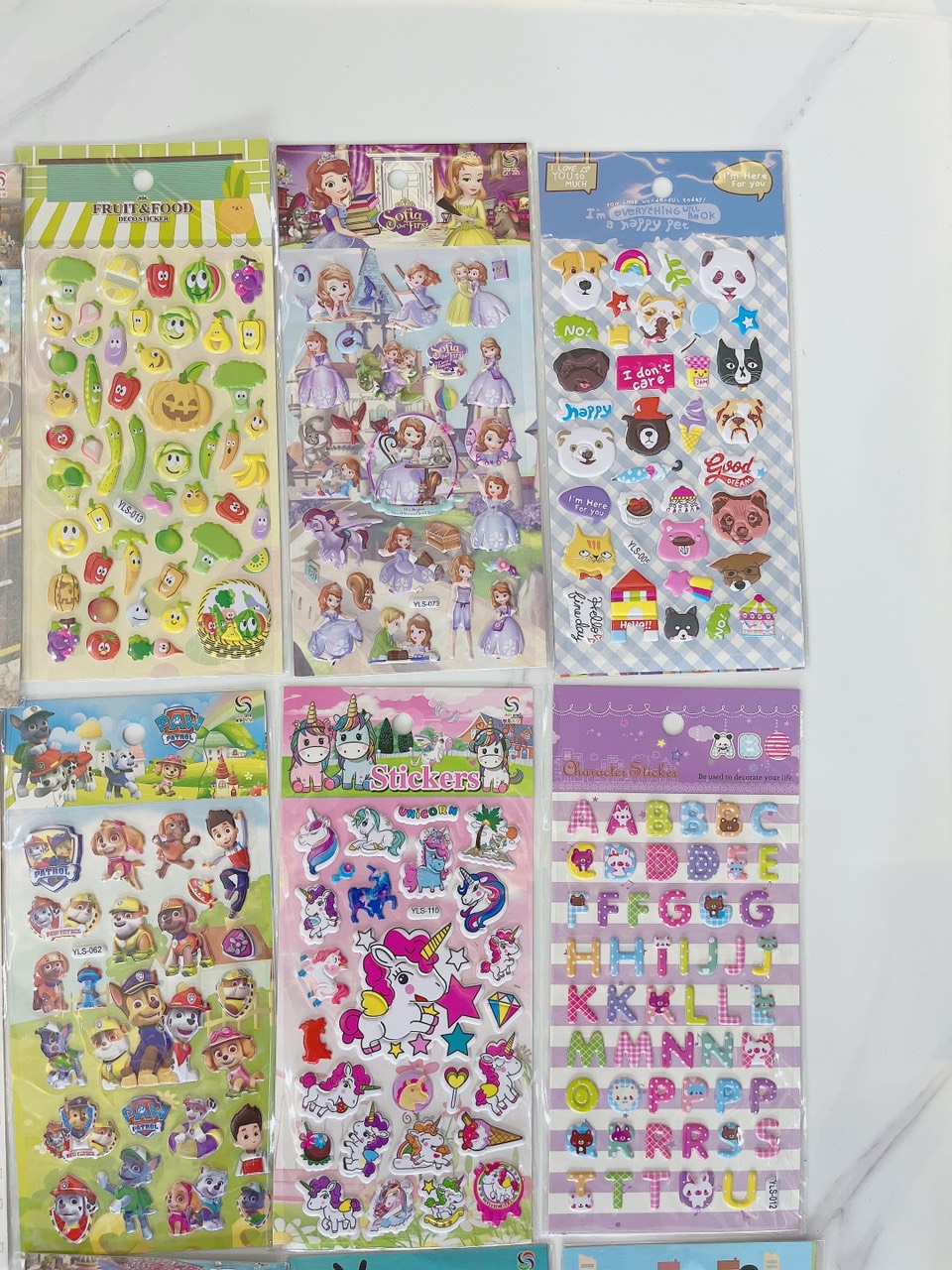 Hình dán đồ chơi sticker 3D nổi cho bé
