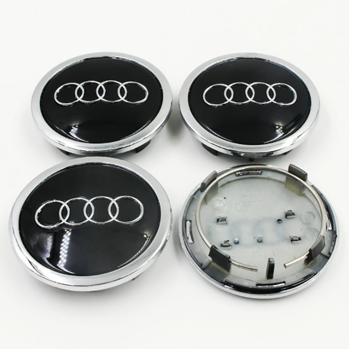 01 chiếc Logo chụp mâm, ốp lazang bánh xe ô tô Au.di Q7 AUD77 đường kính 77mm
