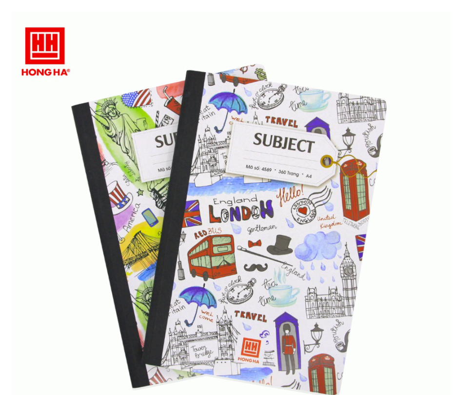 Sổ bìa bồi hồng hà subject a4 360 trang 4589