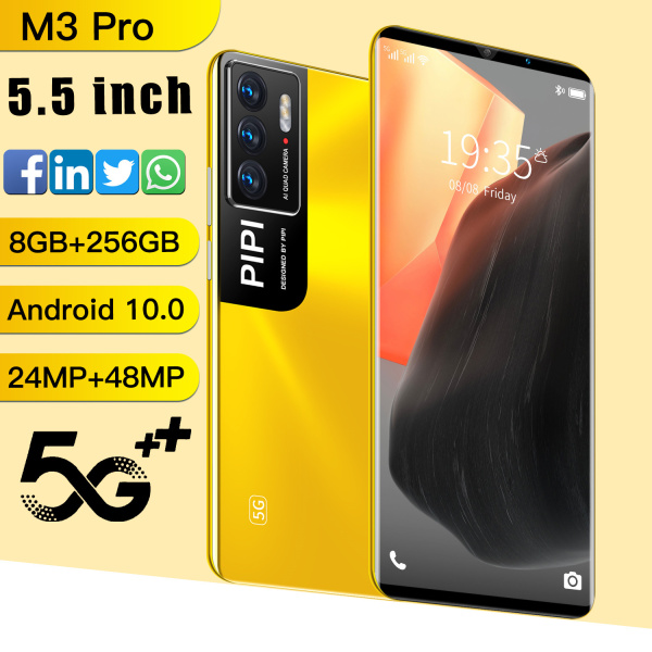 Điện thoại M3PRO 4 + 64GB Mới 100% điện thoại thông minh large 5.5-inch screen, Android 6.0，a large 4800mAh battery điện thoại thông minh giá rẻ，13 million + 24 million camera，Bluetooth support, Dual Sim