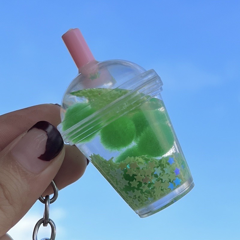 Móc Chìa Khóa Hình Ly Trà Sữa Trân Châu
