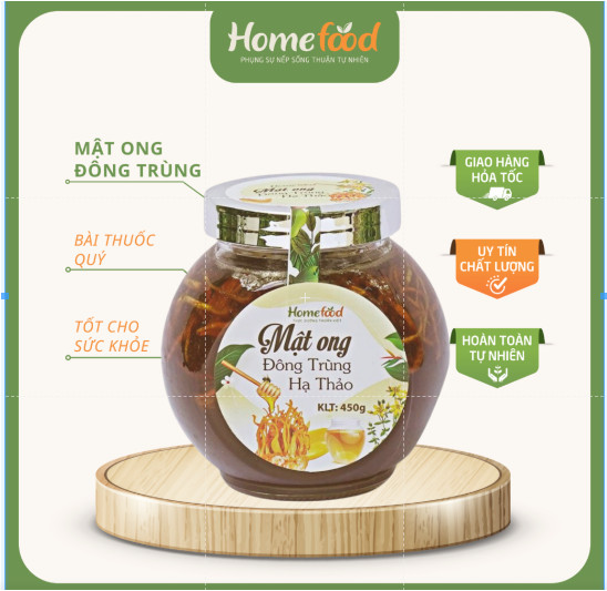 Mật ong đông trùng hạ thảo 450g