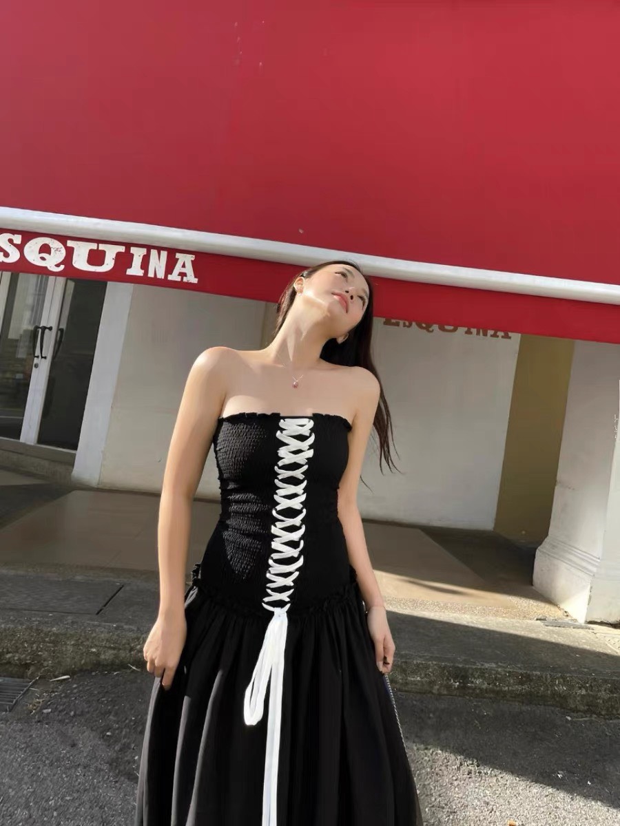 Đầm Nữ Maxi Cúp Ngực Đan Dây - Tharo Clothing [DAM00048]