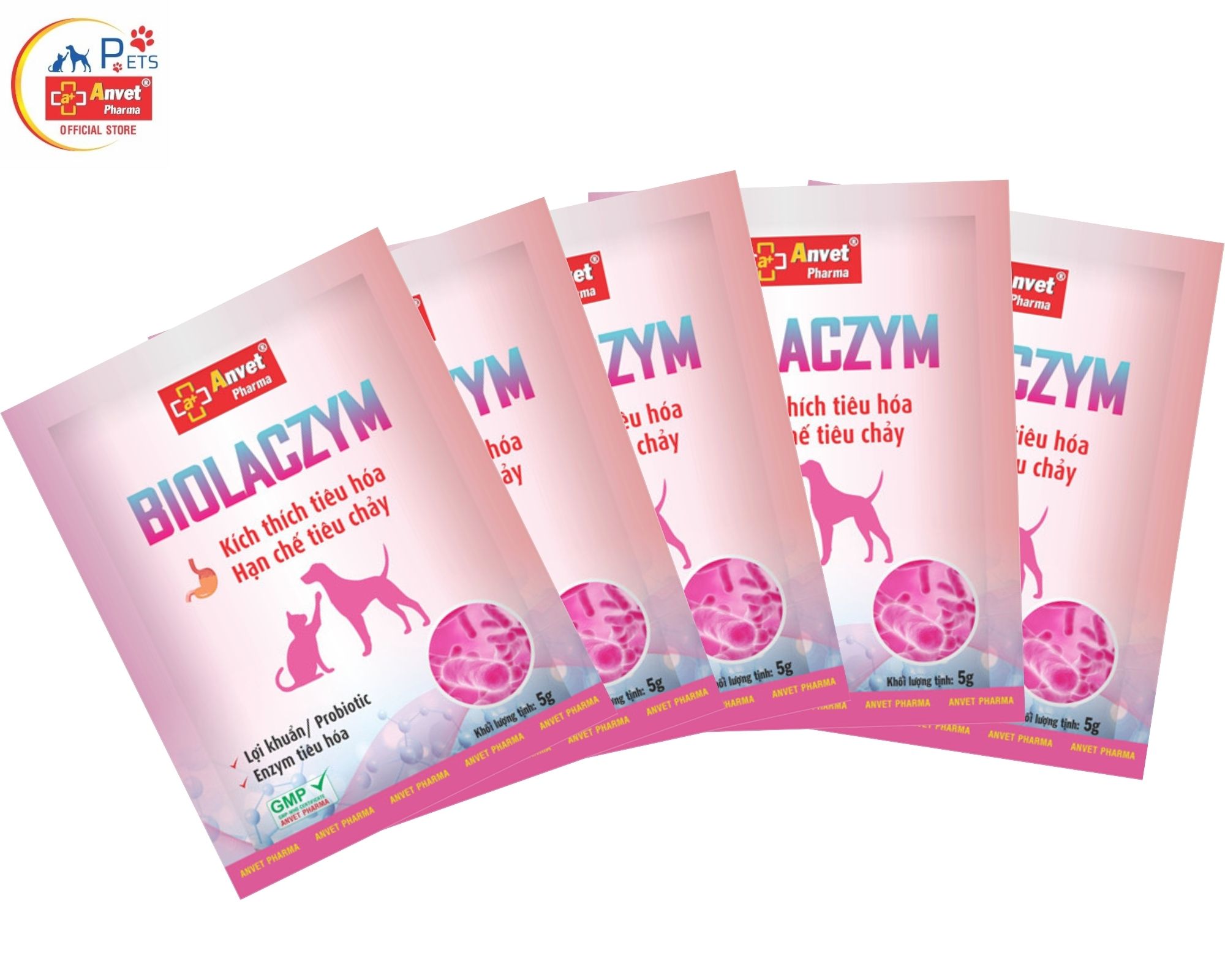 BIOLACZYM Gói 5gr- Men tiêu hóa chó mèo.