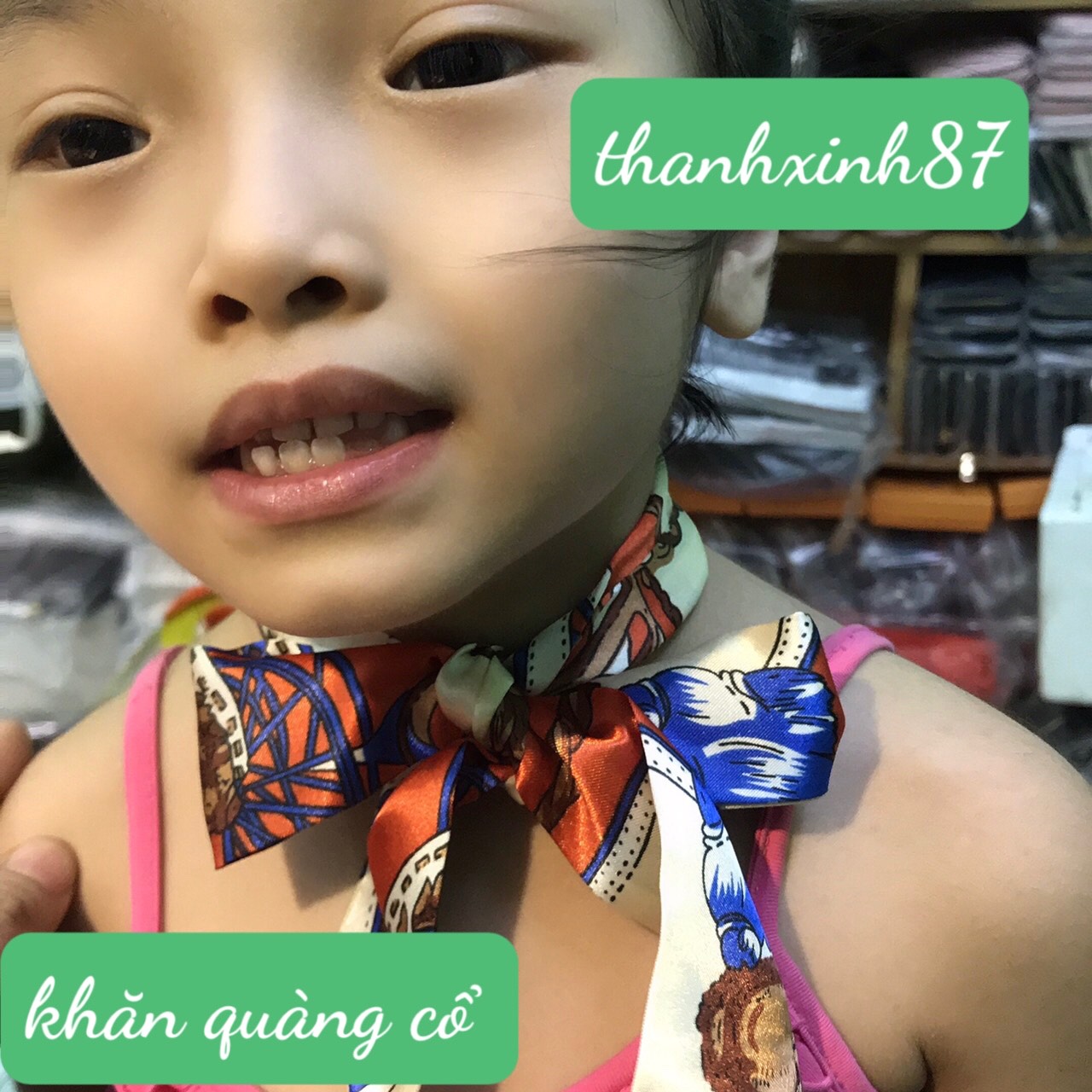 Khăn lụa buộc tóc nữ dây duy băng thắt nơ phong cách vintage