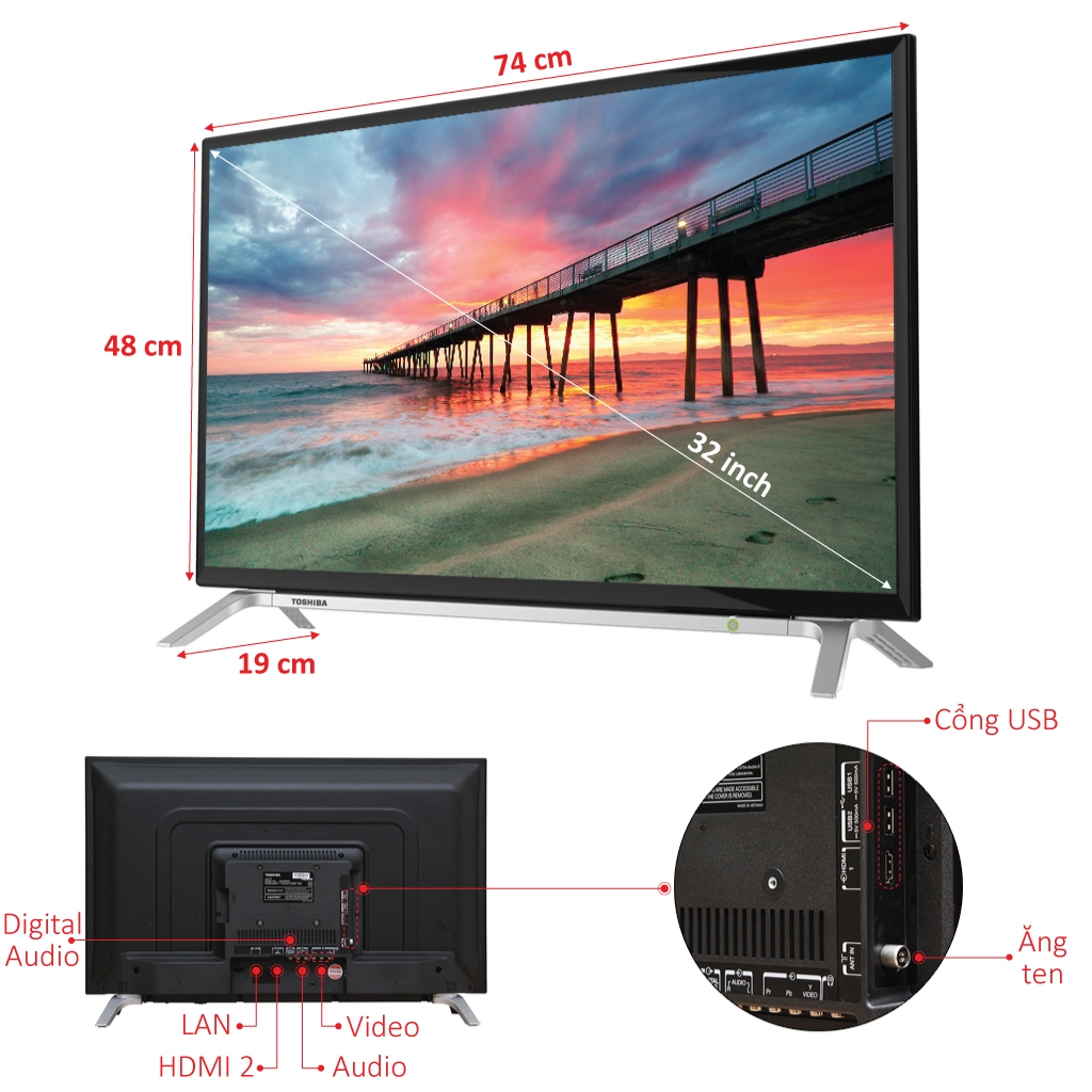 Smart Tivi Toshiba 32 inch 32L5650