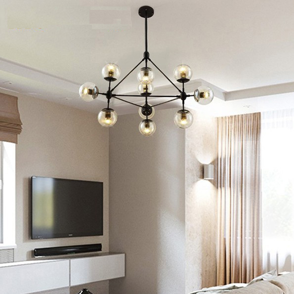 Đèn chùm Drusilla phòng khách 10 bóng cao cấp