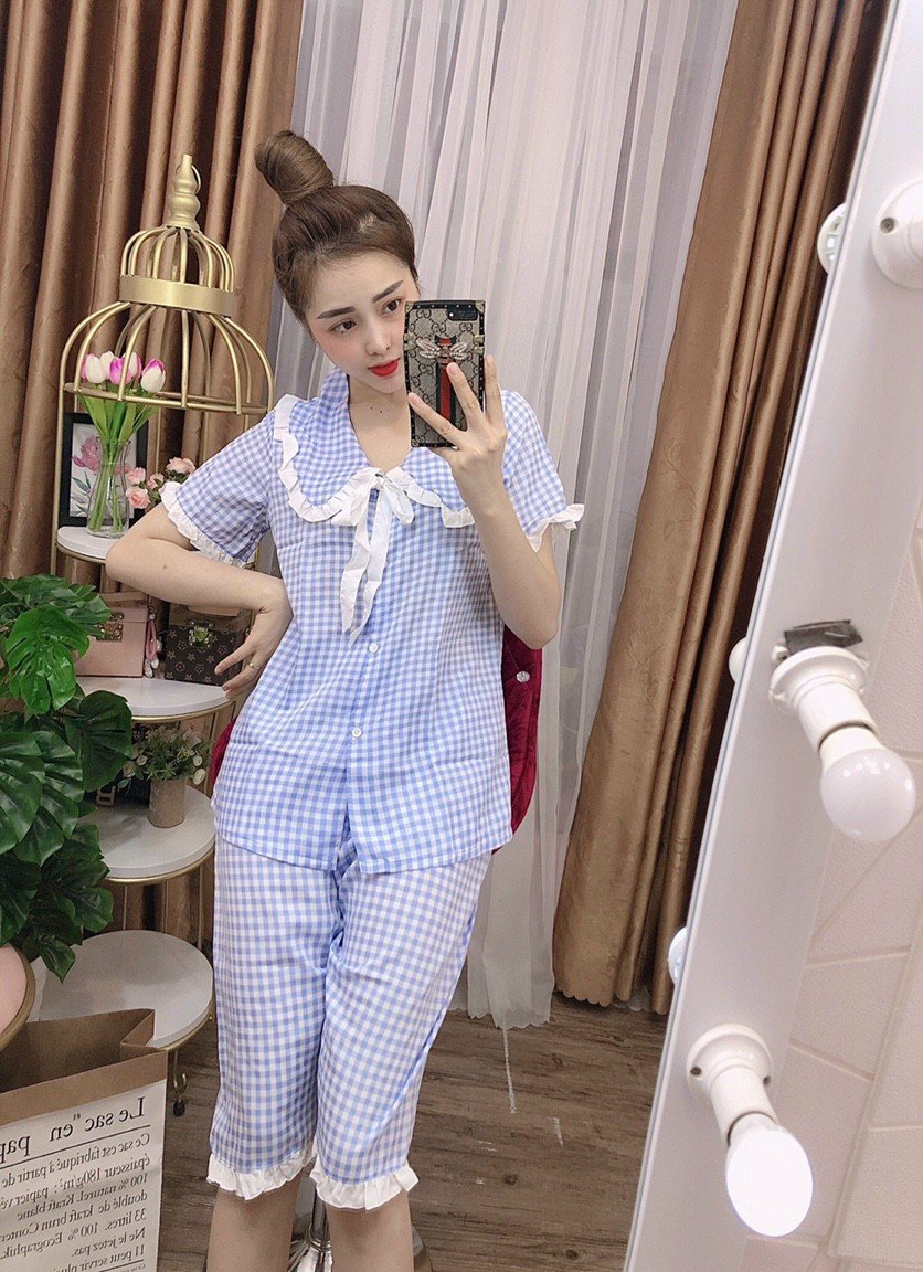 Set Bộ Đồ Ngủ Mặc Nhà Chất Lụa Mềm Mịn Thời Trang. TP