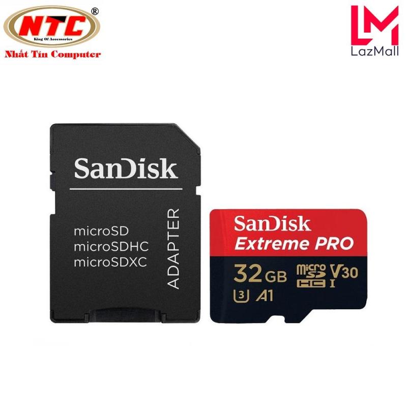 Thẻ nhớ microSDHC Sandisk Extreme Pro 667X A1 V30 32GB UHS-I U3 100MB/s (Đen) - Nhat Tin Authorised Store