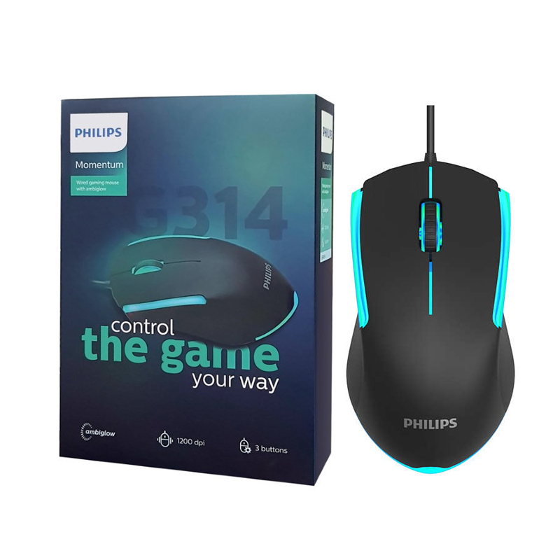 Chuột philips spk 9314 đen usb chính hãng