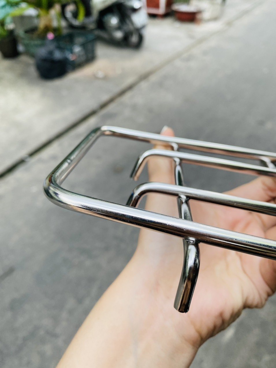 BAGA MŨI TRƯỚC INOX XE CUB MỚI ( CUB TÂY Á )