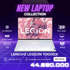Laptop Lenovo Legion Y9000X 2023 (i9-13900H/ RTX 4060/ Ram 32GB/ SSD 1TB/ 16′ 3K 165Hz)