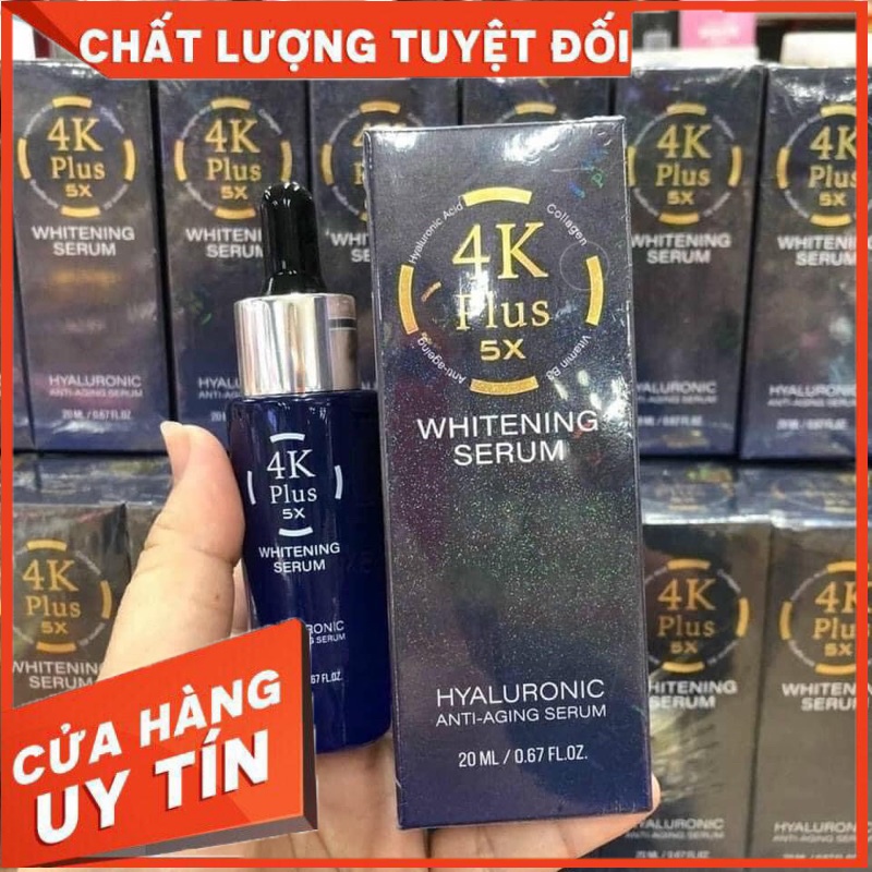 [Chính Hãng] Serum 4K Plus 5X Whitening Thái Lan Trắng Da , Khử Mụn Nám , Chống lão 20ml