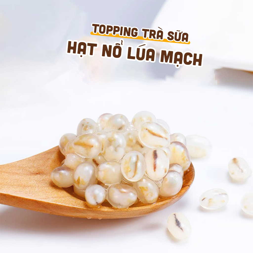 Hạt Nổ Lúa Mạch Đóng Lon 850g - Ăn Là Ghiền Nhiều Thạch Ít Nước