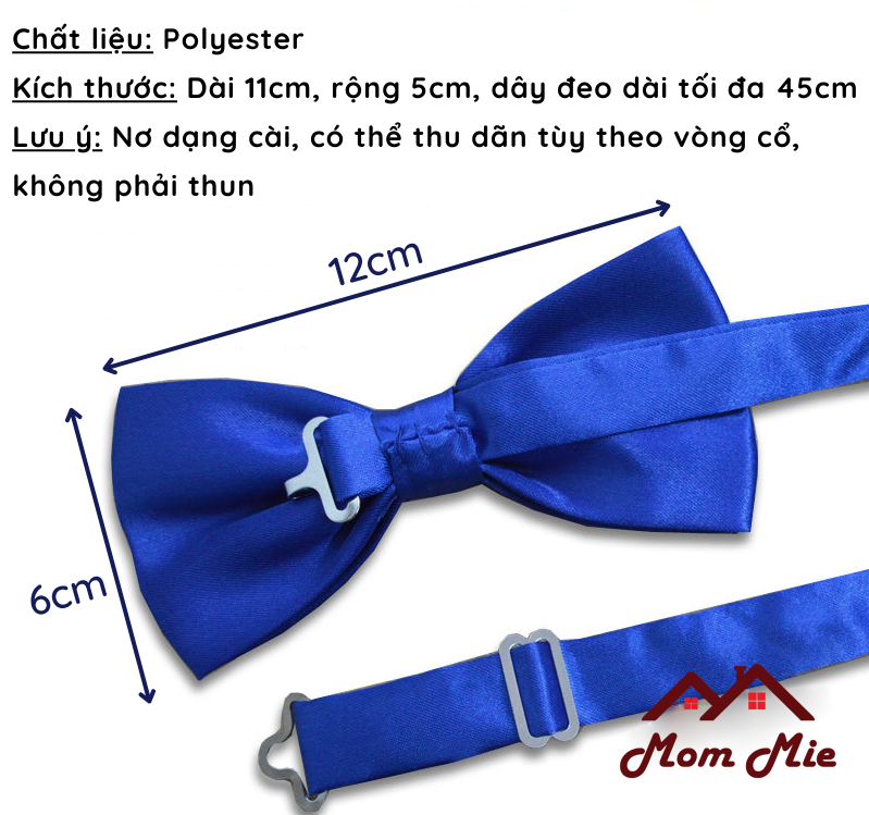 Nơ trơn nút gài, vải lụa sang trọng, nơ cài áo nam hai lớp - nơ cài áo dự tiệc hoặc cho chú rể, bưng quả đám cưới