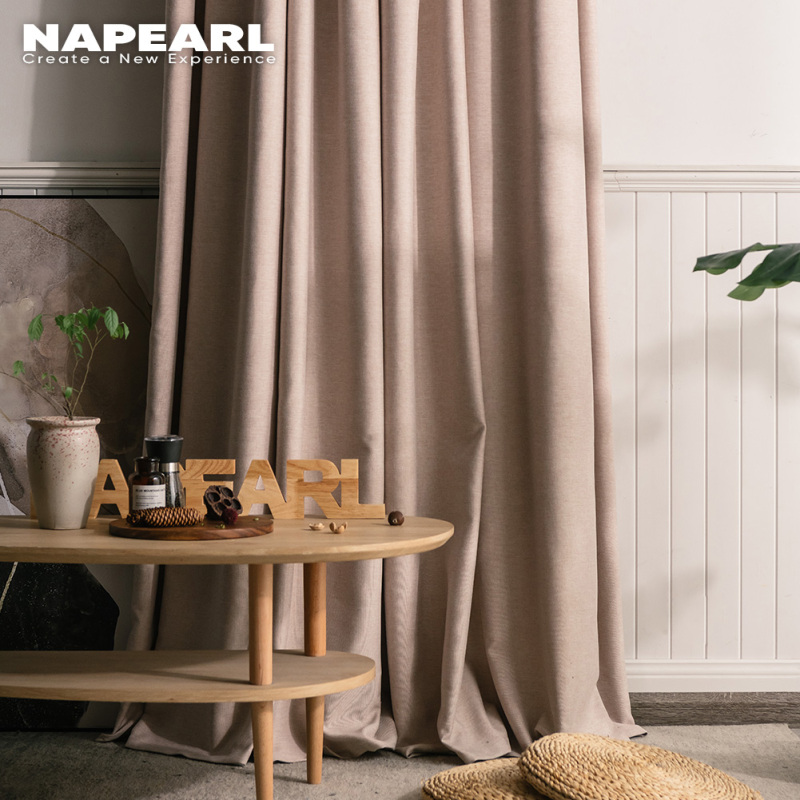 Napearl Rèm cửa sổ màu trơn thiết kế phong cách hiện đại 1 miếng