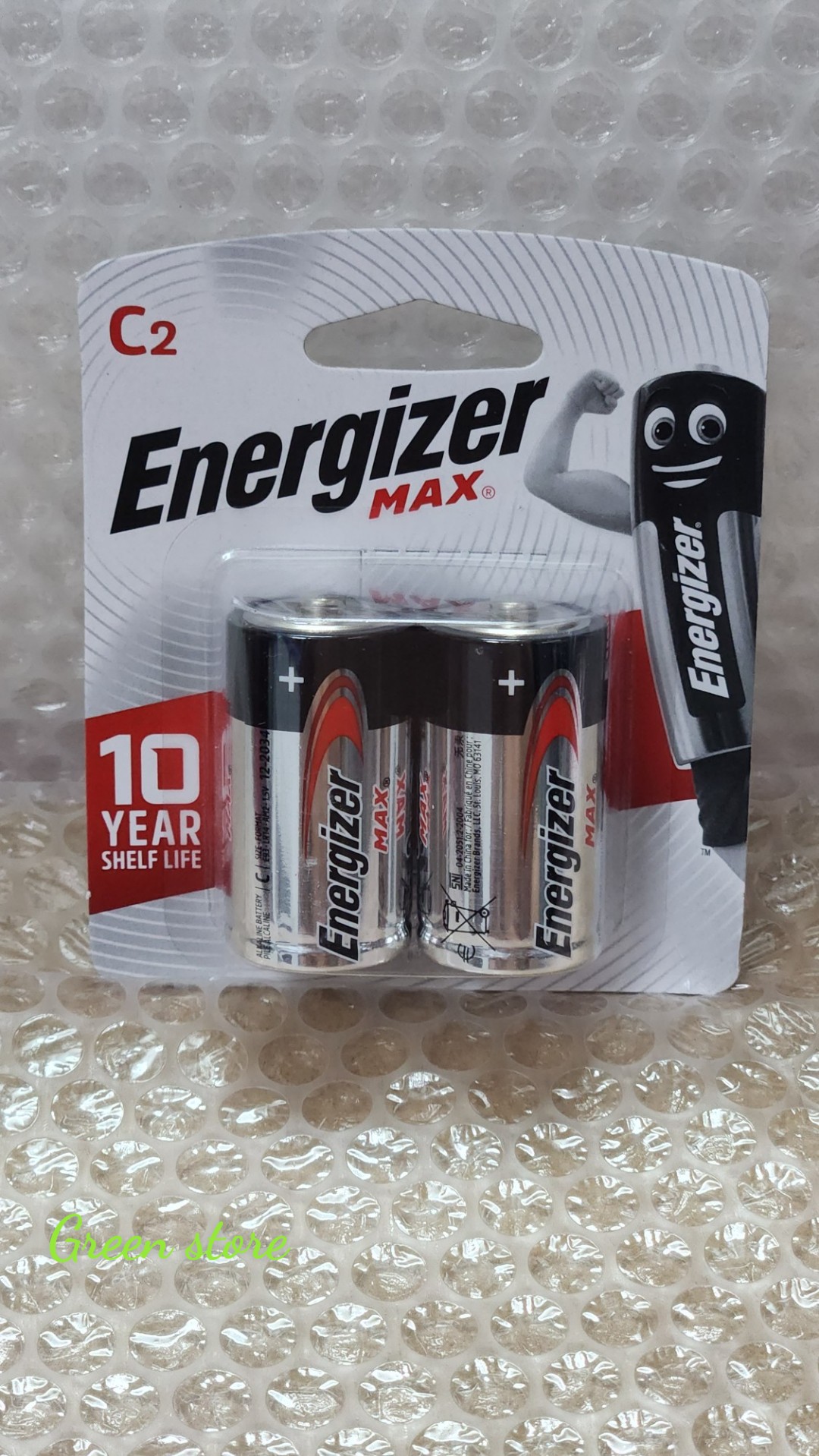 Vỉ 2 viên pin trung size C Energizer MAX E93 BP2 chính hãng