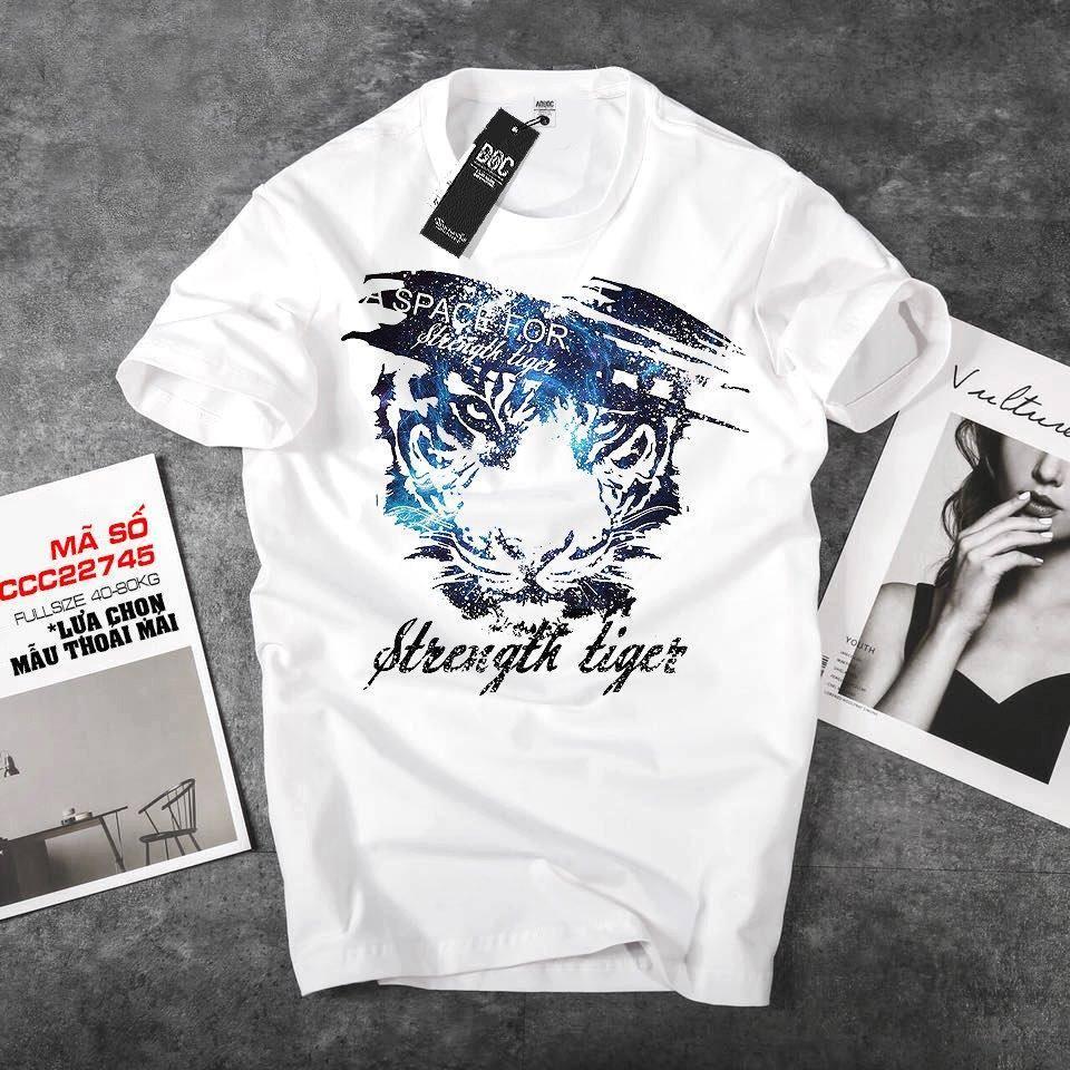 Áo cặp big size - Áo thun unisex trắng - Áo dành cho người béo bụng nam