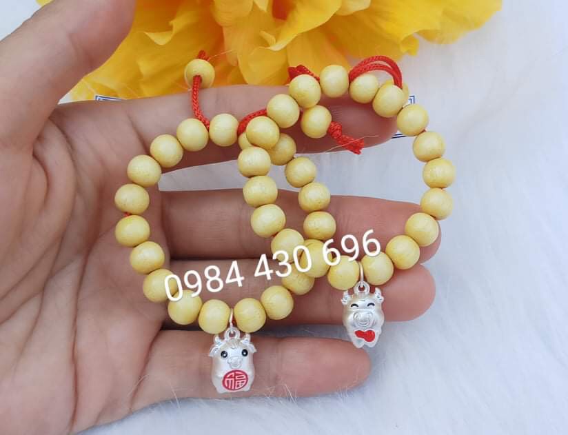 Vòng Dâu Tằm mix Trâu bạc cho bé